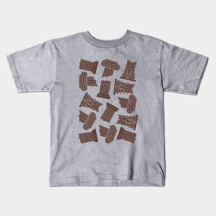 Dark Academia: Greek Column Pattern (ver. 2) Kids T-Shirt